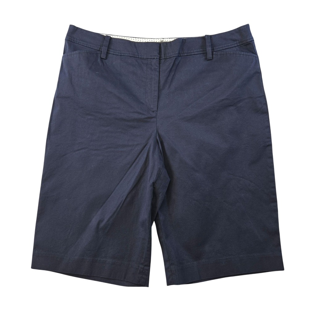Talbots Shorts Womens 16 Blue Chino Perfect‎ Short Stretch Flat Front 13 Inseam